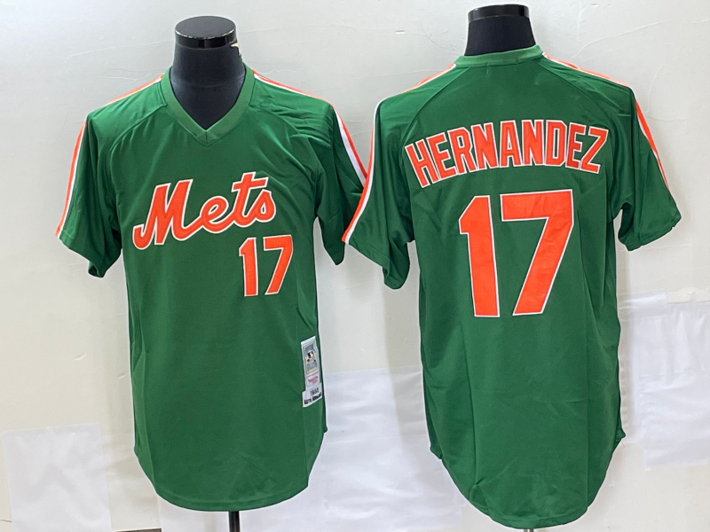 Men's New York Mets Keith Hernandez #17 Green Team Jersey